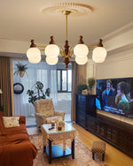 Ophelia Blossom Chandelier – Modern Floral Glass Pendant Light for Dining Room and Living Room