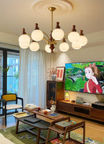Ophelia Blossom Chandelier – Modern Floral Glass Pendant Light for Dining Room and Living Room