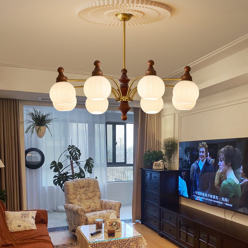 Ophelia Blossom Chandelier – Modern Floral Glass Pendant Light for Dining Room and Living Room