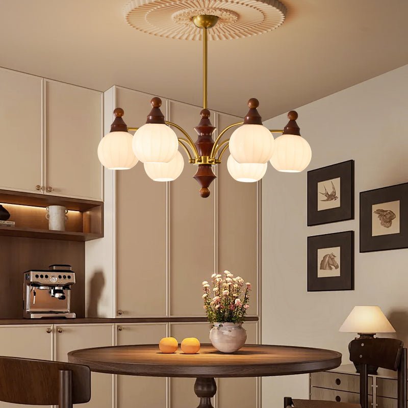 Ophelia Blossom Chandelier – Modern Floral Glass Pendant Light for Dining Room and Living Room
