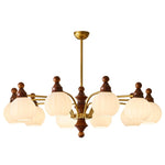 Ophelia Blossom Chandelier – Modern Floral Glass Pendant Light for Dining Room and Living Room