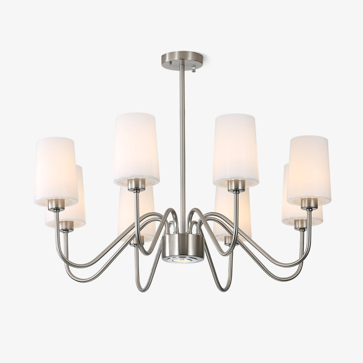 Opulenza Chandelier – Designer Fabric & Metal Pendant Light for Dining Room