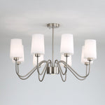 Opulenza Chandelier – Designer Fabric & Metal Pendant Light for Dining Room