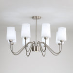 Opulenza Chandelier – Designer Fabric & Metal Pendant Light for Dining Room