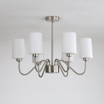 Opulenza Chandelier – Designer Fabric & Metal Pendant Light for Dining Room
