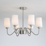 Opulenza Chandelier – Designer Fabric & Metal Pendant Light for Dining Room