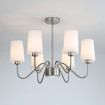 Opulenza Chandelier – Designer Fabric & Metal Pendant Light for Dining Room