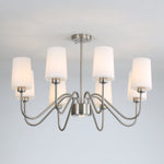Opulenza Chandelier – Designer Fabric & Metal Pendant Light for Dining Room
