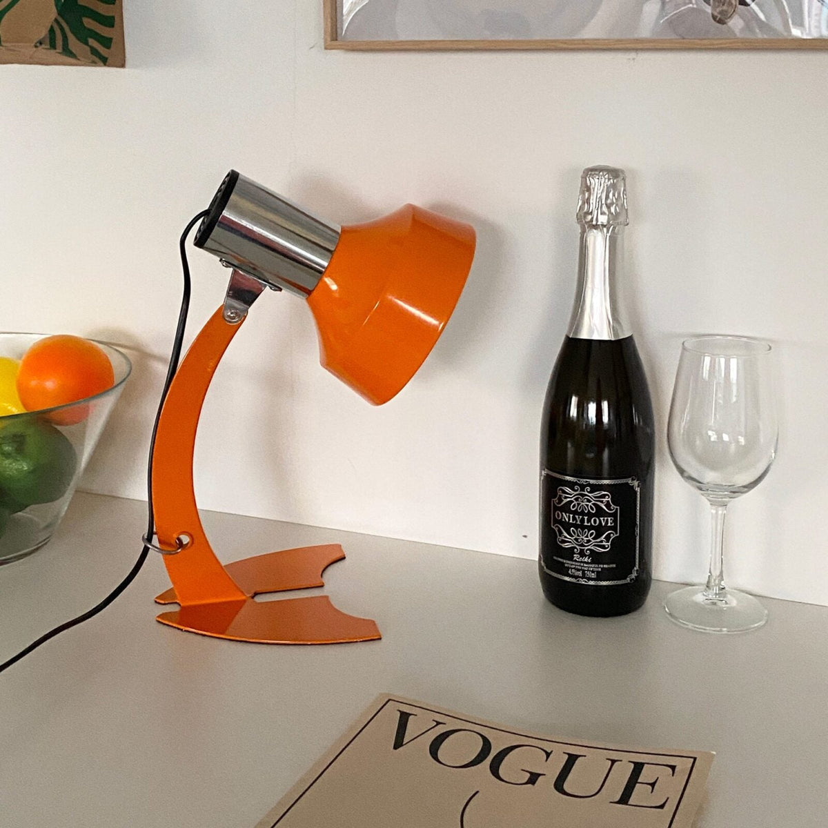 Orange Daffy Table Lamp