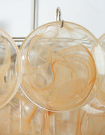 Aurora Orange Glass Disc Chandelier – Modern Murano-Inspired Pendant Light