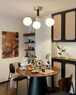 Orb Balance Chandelier – Modern Glass Sphere Pendant Light for Dining Room and Living Room