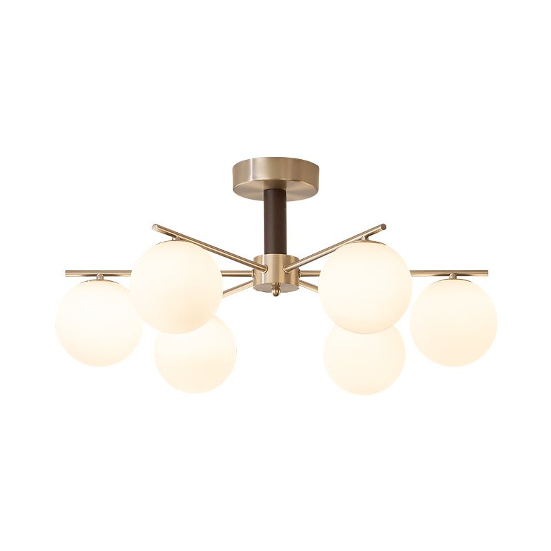 Orb Balance Chandelier – Modern Glass Sphere Pendant Light for Dining Room and Living Room