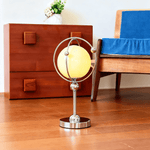Orb Cage Table Lamp – Modern Metal & Glass Desk Lamp for Bedroom, Living Room