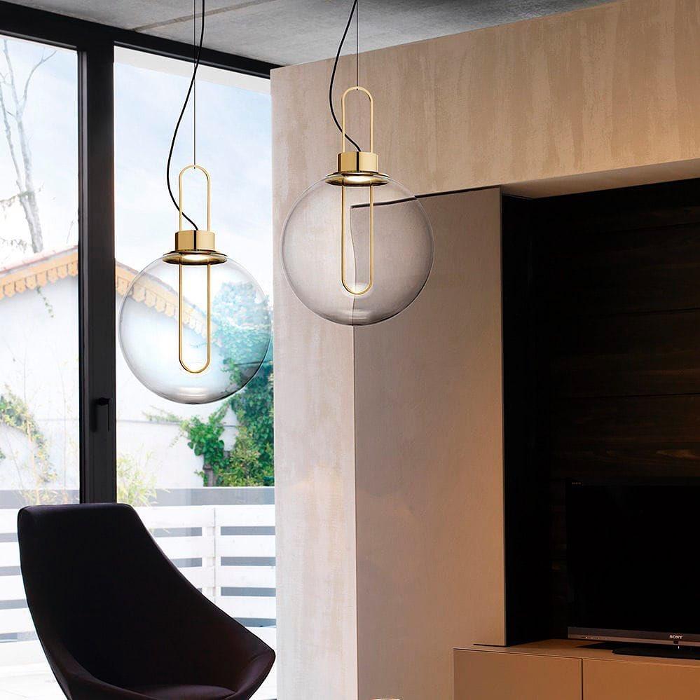Orb Pendant Light – Modern LED Glass Sphere Lamp for Dining Room and Living Room