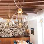 Orb Pendant Light – Modern LED Glass Sphere Lamp for Dining Room and Living Room