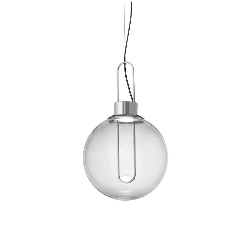Orb Pendant Light – Modern LED Glass Sphere Lamp for Dining Room and Living Room