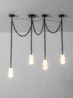 Orba Chain Chandelier with Alabaster Orbs – Modern Cascading Pendant Light
