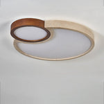 Orba Travertine Ceiling Light – Natural Stone LED Flush Mount