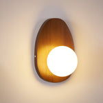 Orba Walnut Plug In Wall Lamp