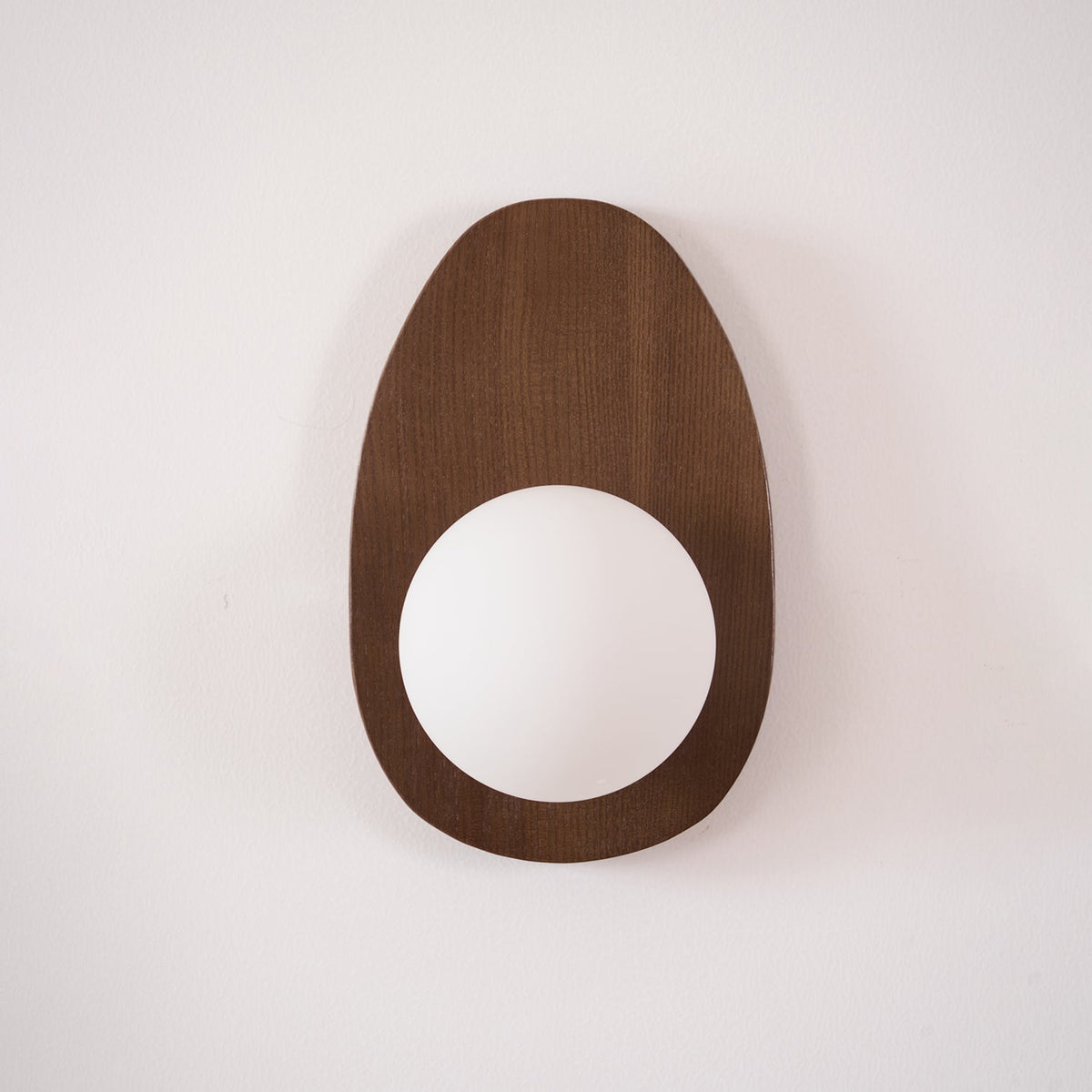 Orba Walnut Plug In Wall Lamp