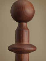 Orben Globe Pendant Light in Gold and Walnut with Opal Glass Shade
