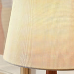 Orben Wood Table Lamp – Modern Walnut Bedside Lamp with Fabric Shade