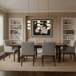 Orbique Alabaster Pendant Light – Modern Vertical LED Chandelier