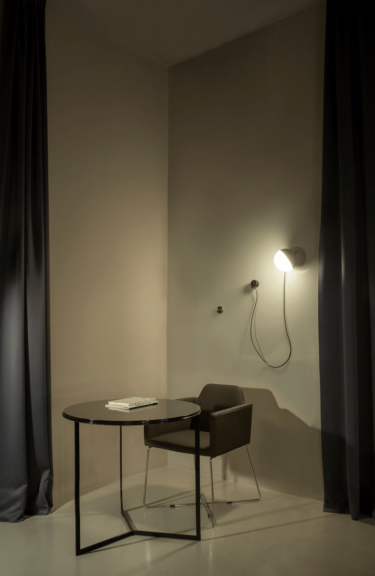 Orbit Dual Globe Wall Sconce in Opal Glass and Black Metal