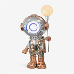 Orbit Explorer Sculptural LED Floor Lamp with Chrome Finish