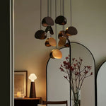 Orbit Fold Wood Pendant Light – Modern Nordic LED Hanging Lamp for Dining and Kitchen