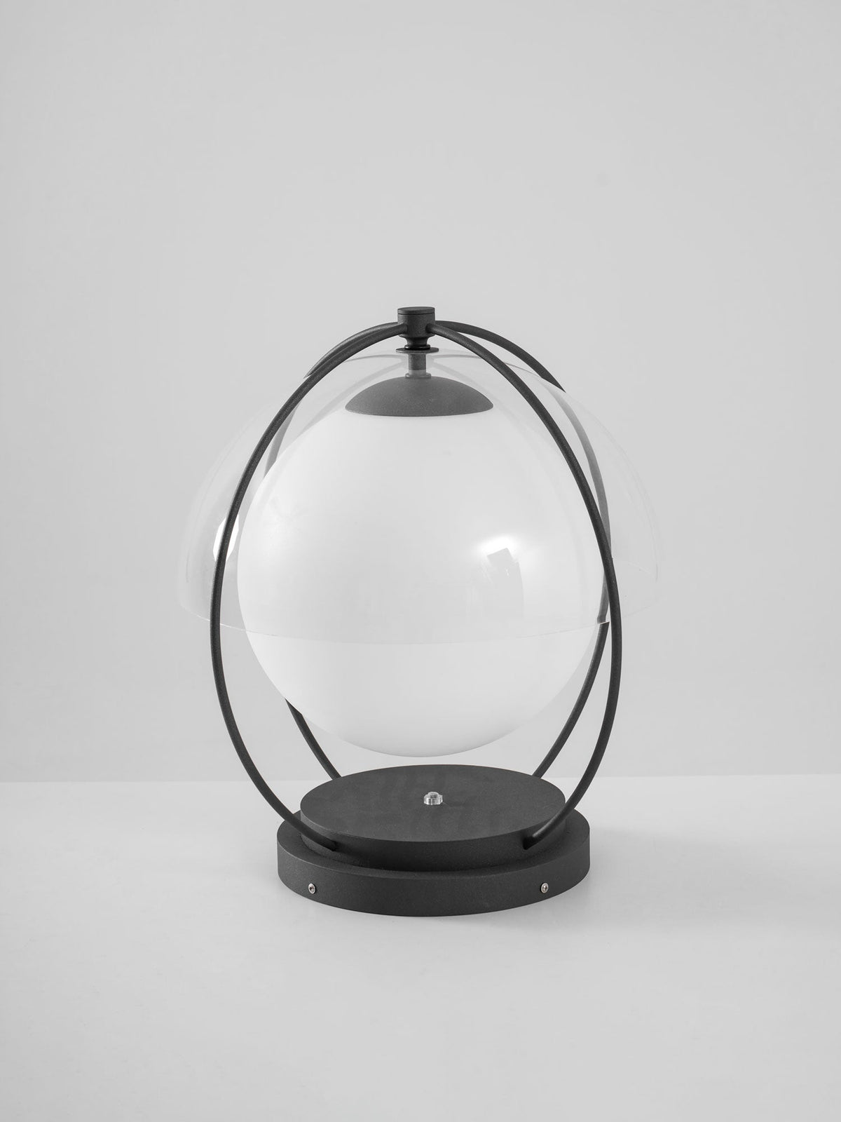Orbital Globe Outdoor Table Lamp – Modern Sphere LED Patio Light