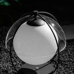 Orbital Globe Outdoor Table Lamp – Modern Sphere LED Patio Light