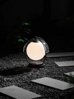 Orbital Globe Outdoor Table Lamp – Modern Sphere LED Patio Light