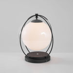 Orbital Globe Outdoor Table Lamp – Modern Sphere LED Patio Light