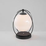 Orbital Globe Outdoor Table Lamp – Modern Sphere LED Patio Light