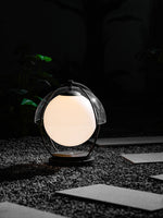 Orbital Globe Outdoor Table Lamp – Modern Sphere LED Patio Light