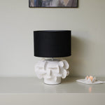 Orbitale Ceramic Table Lamp with Black Linen Shade
