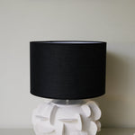 Orbitale Ceramic Table Lamp with Black Linen Shade