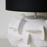 Orbitale Ceramic Table Lamp with Black Linen Shade