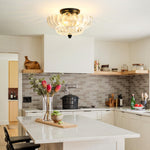 Vintage Amber Glass Ceiling Light