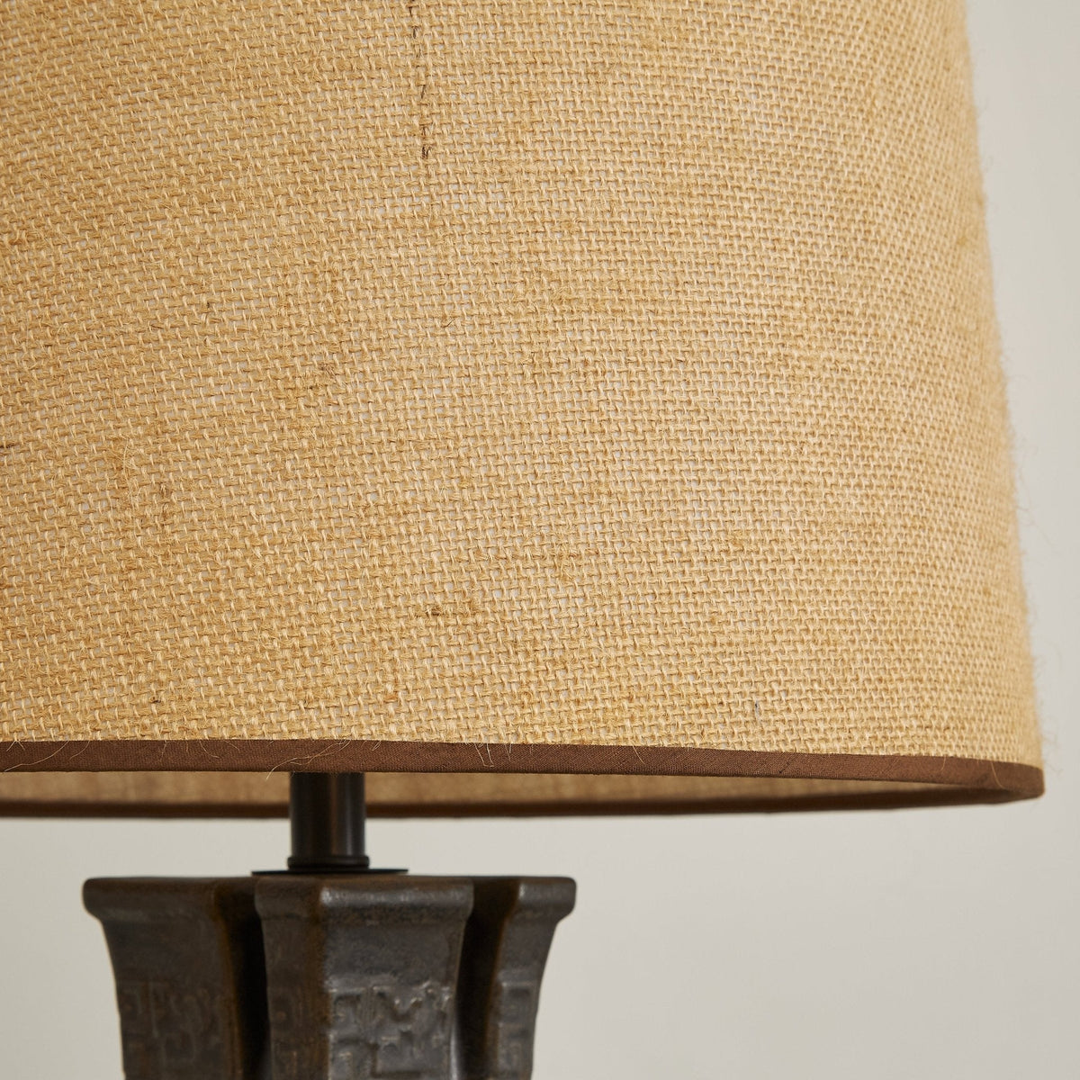 Orendi Ceramic Table Lamp with Linen Shade for Bedroom and Living Room