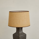 Orendi Ceramic Table Lamp with Linen Shade for Bedroom and Living Room