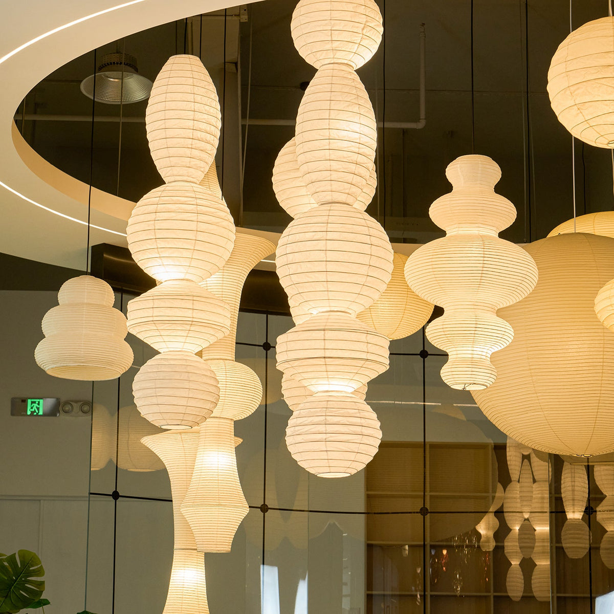 Ori Lantern Swag Pendant Light – Handcrafted Mulberry Paper Hanging Lamp