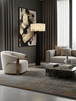 Origami Pleat Alabaster Floor Lamp – Modern Sculptural Lighting