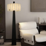 Origami Pleat Alabaster Floor Lamp – Modern Sculptural Lighting