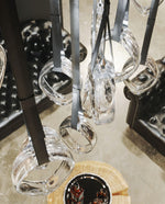 Origin Designer Chandelier in Black Metal and Glass