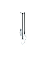 Origin Designer Chandelier in Black Metal and Glass