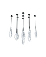 Origin Designer Chandelier in Black Metal and Glass