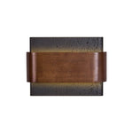 Orin Black Travertine Wall Sconce with Walnut Accent – Modern LED Wall Light