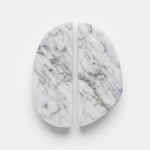 Orion Marble Door Handle in Natural Stone for Cabinets and Glass Doors